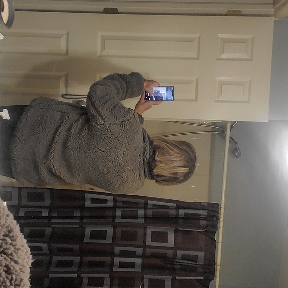 Alter'd State Womens Medium  Brown Wooly Jacket with mock collar - Picture 11 of 16